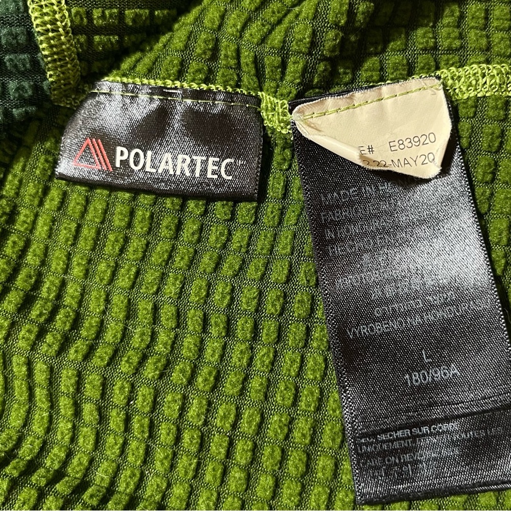 Marmot Forest Green Pullover w/Thermal Texture Pockets Thumb Holes Polartec - Picture 8 of 8
